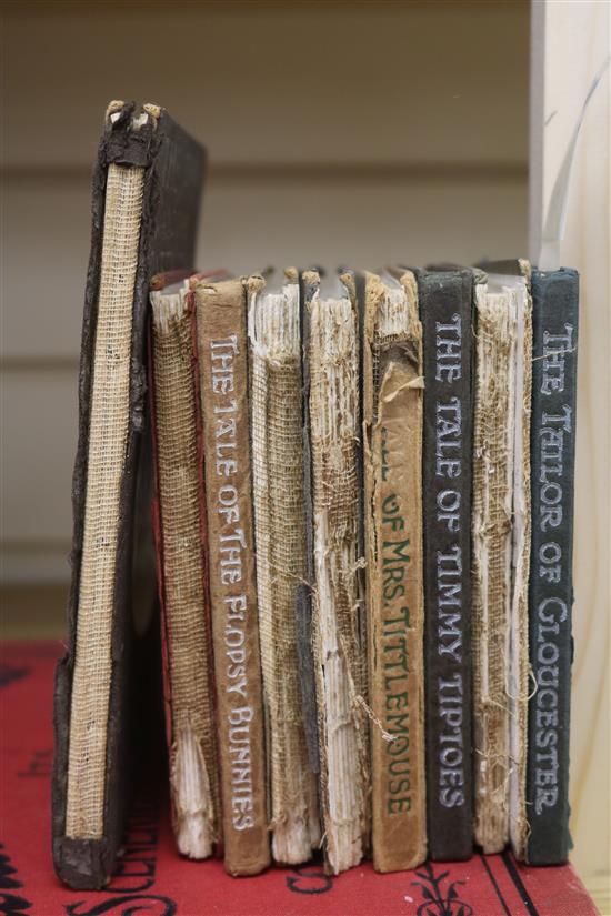 A group of Beatrix Potter books